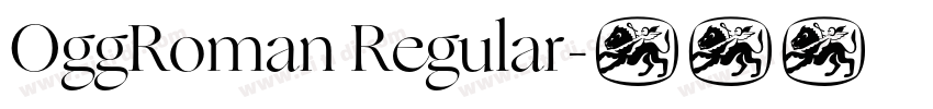OggRoman Regular字体转换